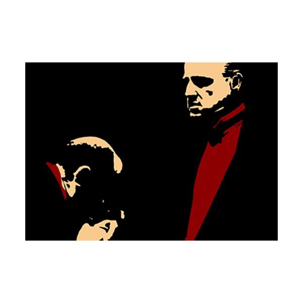 پستر گلاسه طرح فیلم The Godfather