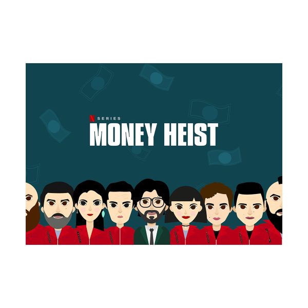 پستر گلاسه طرح فیلم Money Heist