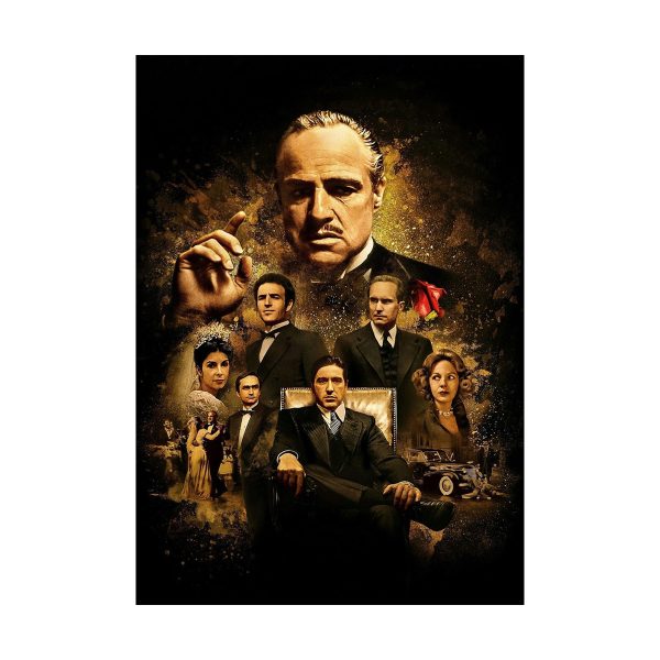 پستر گلاسه طرح فیلم The Godfather