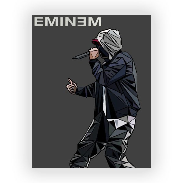 پوستر گلاسه طرح EMINEM کد01