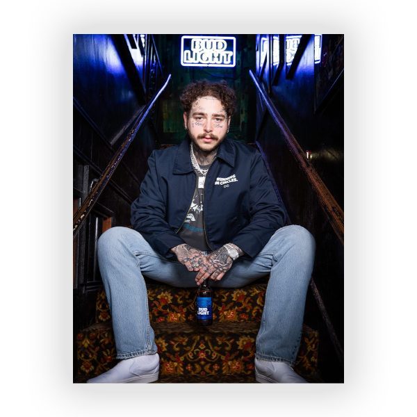 پوستر گلاسه طرح POST MALONE کد01