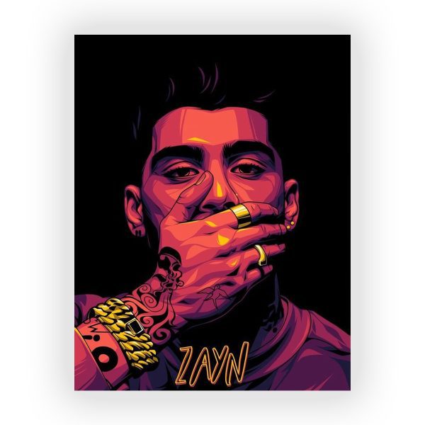 پوستر گلاسه طرح ZAYN کد02