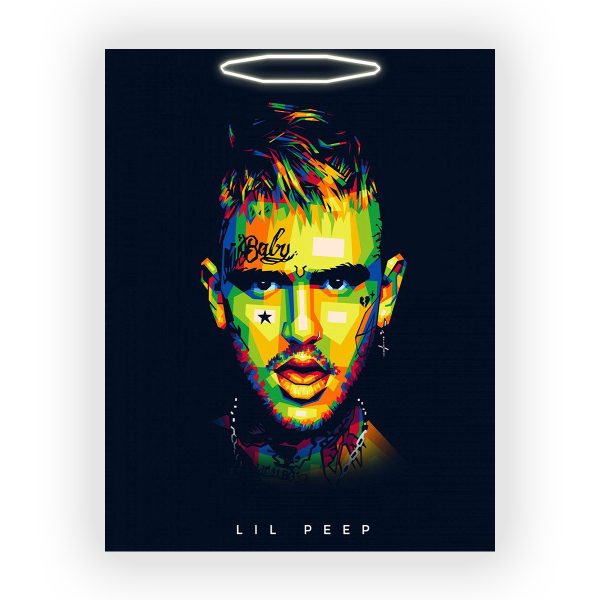 پوستر گلاسه طرح LIL PEEP کد01