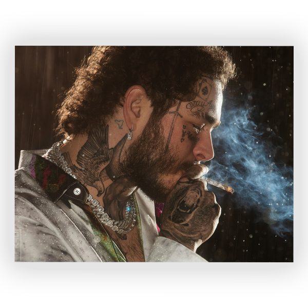 پوستر گلاسه طرح POST MALONE کد04