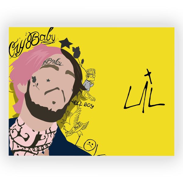 پوستر گلاسه طرح LIL PEEP کد05