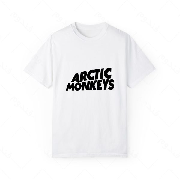 تیشرت سفید و ملانژ طرح ARCTIC MONKEYS کد03