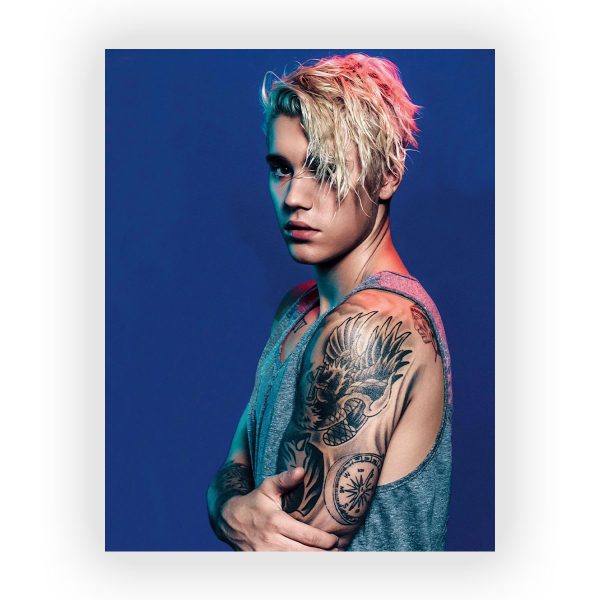 پوستر گلاسه طرح JUSTIN BIEBER کد04