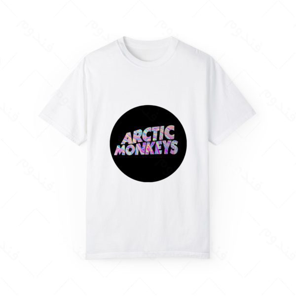 تیشرت سفید و ملانژ طرح ARCTIC MONKEYS کد04