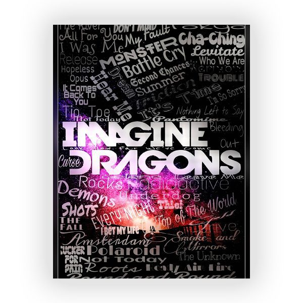 پوستر گلاسه طرح IMAGINE DRAGONS کد05