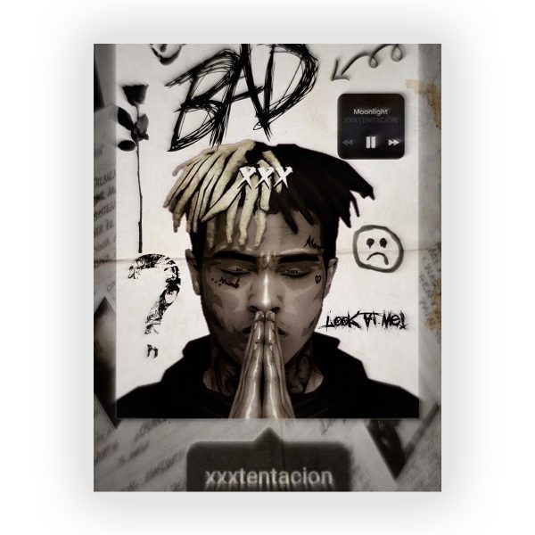 پوستر گلاسه طرح XXXTENTACION کد04