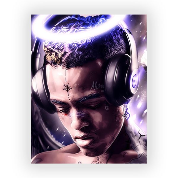 پوستر گلاسه طرح XXXTENTACION کد06