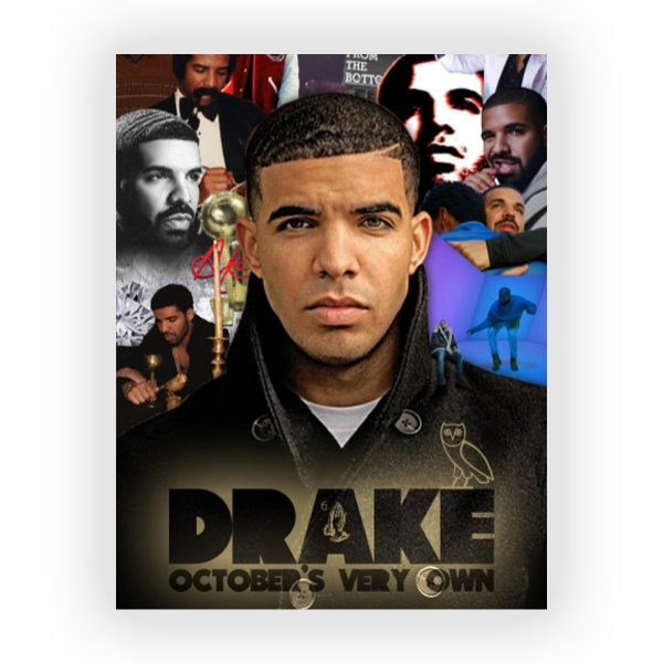 پوستر گلاسه طرح DRAKE کد07