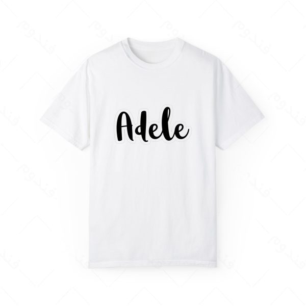 تیشرت سفید و ملانژ طرح ADELE کد02