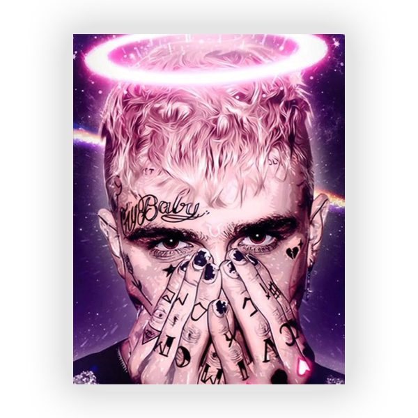 پوستر گلاسه طرح LIL PEEP کد09