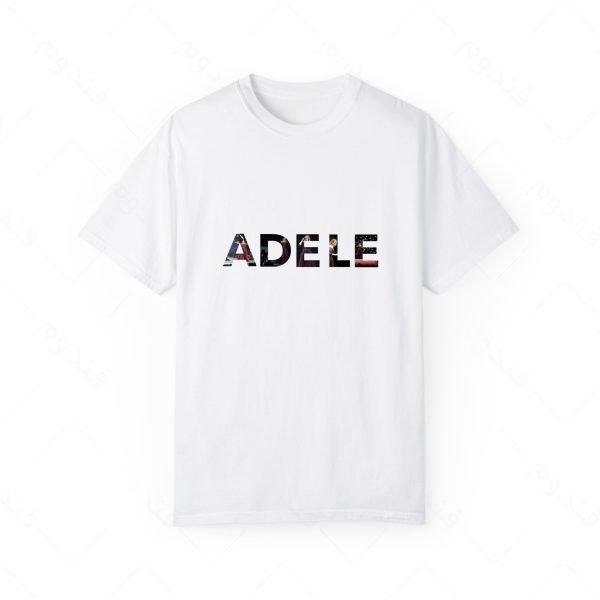 تیشرت سفید و ملانژ طرح ADELE کد03