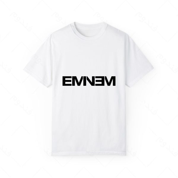 تیشرت سفید و ملانژ طرح EMINEM کد01