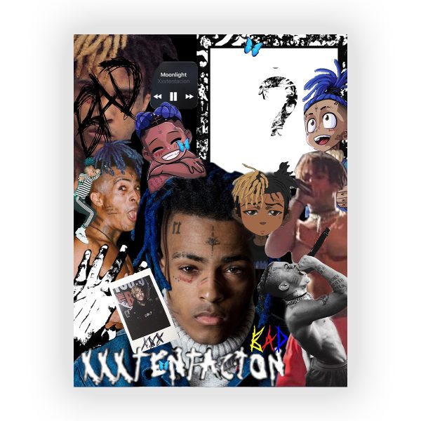 پوستر گلاسه طرح XXXTENTACION کد08