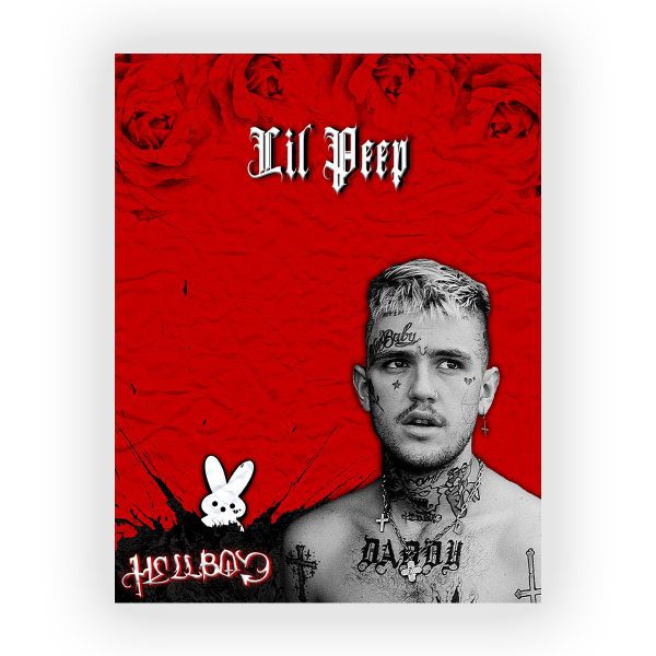 پوستر گلاسه طرح LIL PEEP کد12