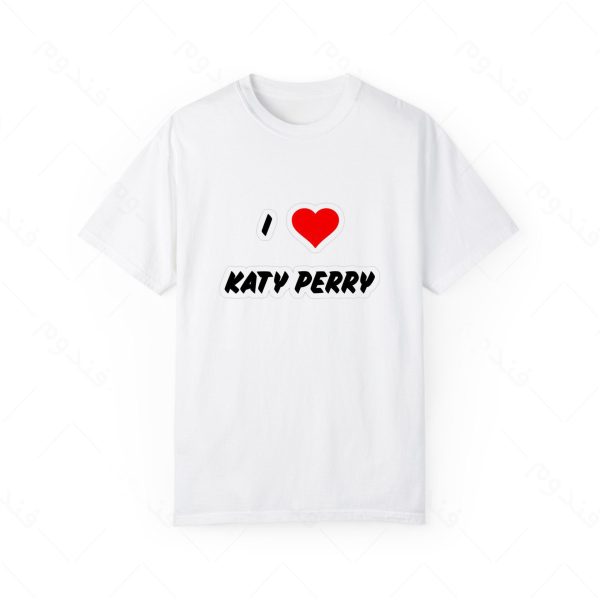 تیشرت سفید و ملانژ طرح KATY PERRY کد07