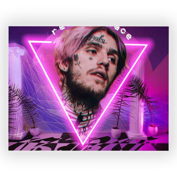 پوستر گلاسه طرح LIL PEEP کد14