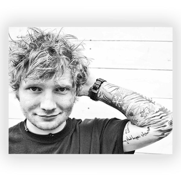 پوستر گلاسه طرح ED SHEERAN کد18