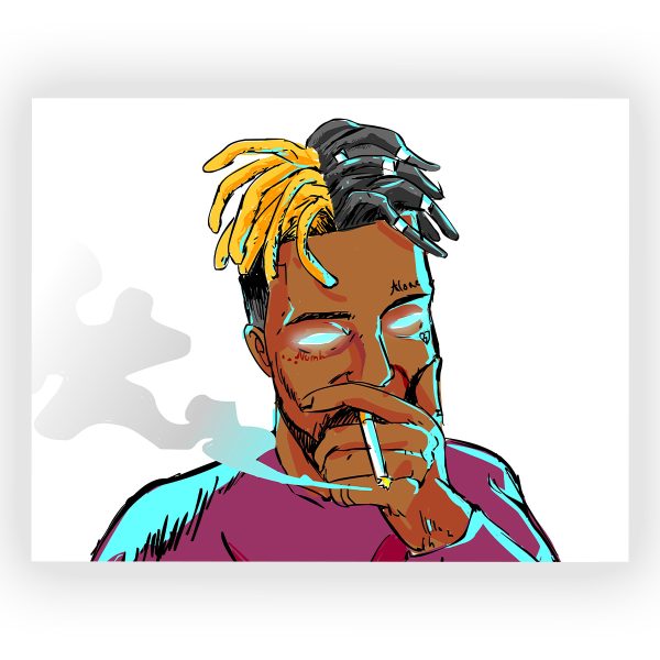 پوستر گلاسه طرح XXXTENTACION کد12