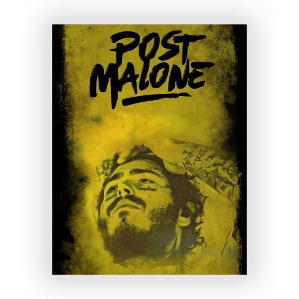 پوستر گلاسه طرح POST MALONE کد18