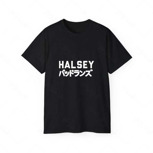 تیشرت مشکی طرح HALSEY کد02