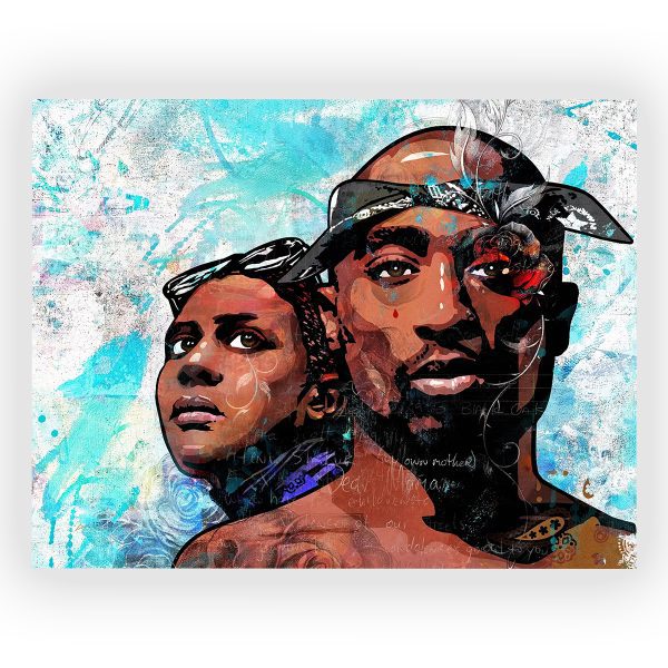 پوستر گلاسه طرح TUPAC SHAKUR کد01