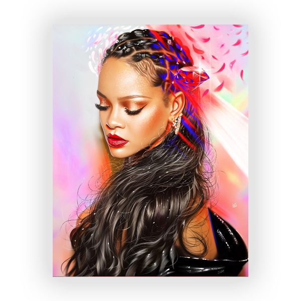 پوستر گلاسه طرح RIHANNA کد04