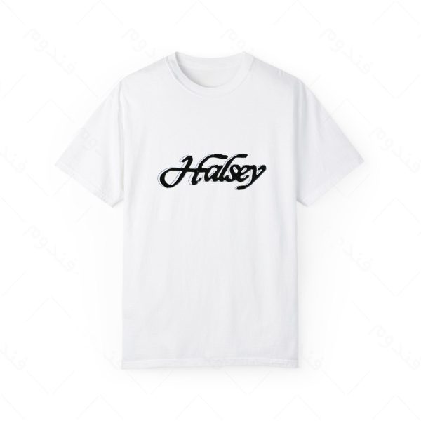 تیشرت سفید و ملانژ طرح HALSEY کد02