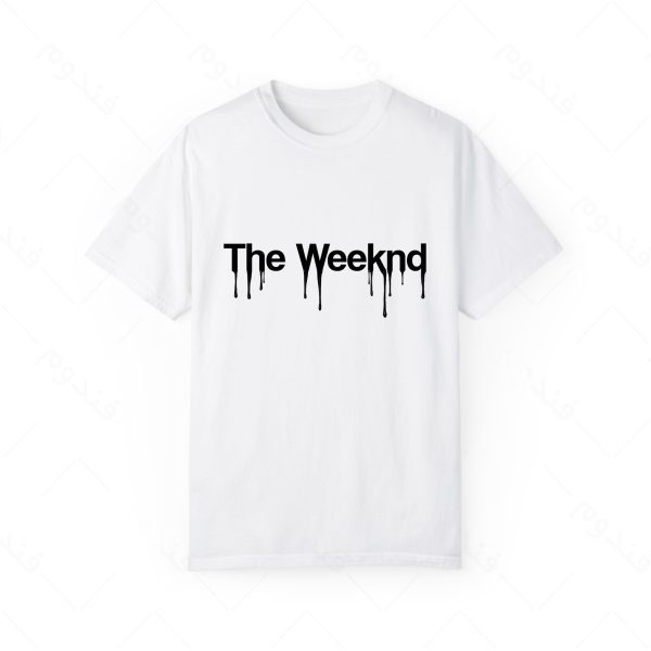 تیشرت سفید و ملانژ طرح THE WEEKND کد05