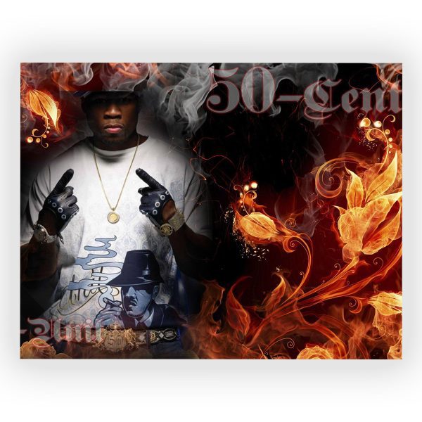 پوستر گلاسه طرح 50CENT کد08