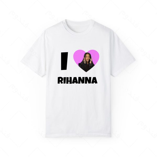 تیشرت سفید و ملانژ طرح RIHANNA کد04