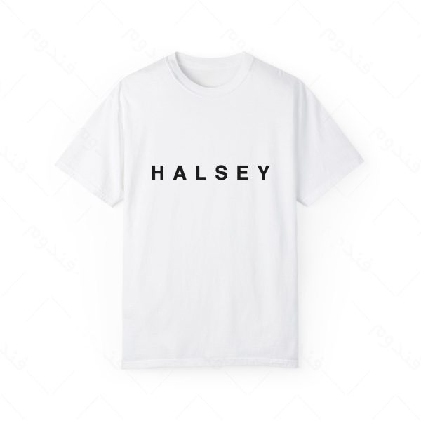 تیشرت سفید و ملانژ طرح HALSEY کد03