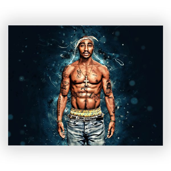 پوستر گلاسه طرح TUPAC SHAKUR کد08