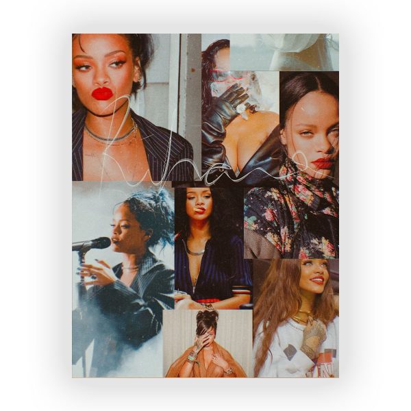 پوستر گلاسه طرح RIHANNA کد09