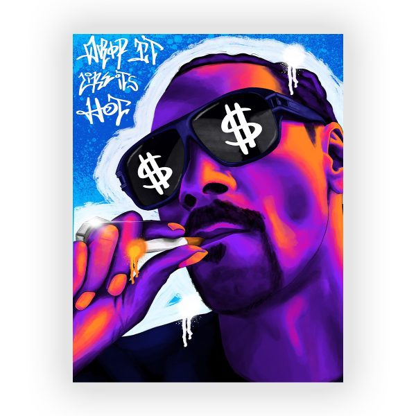 پوستر گلاسه طرح Snoop Dogg کد19