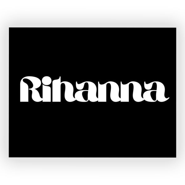 پوستر گلاسه طرح RIHANNA کد12