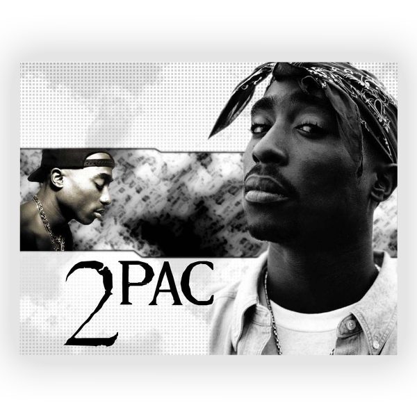 پوستر گلاسه طرح TUPAC SHAKUR کد20