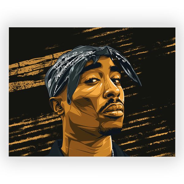 پوستر گلاسه طرح TUPAC SHAKUR کد21