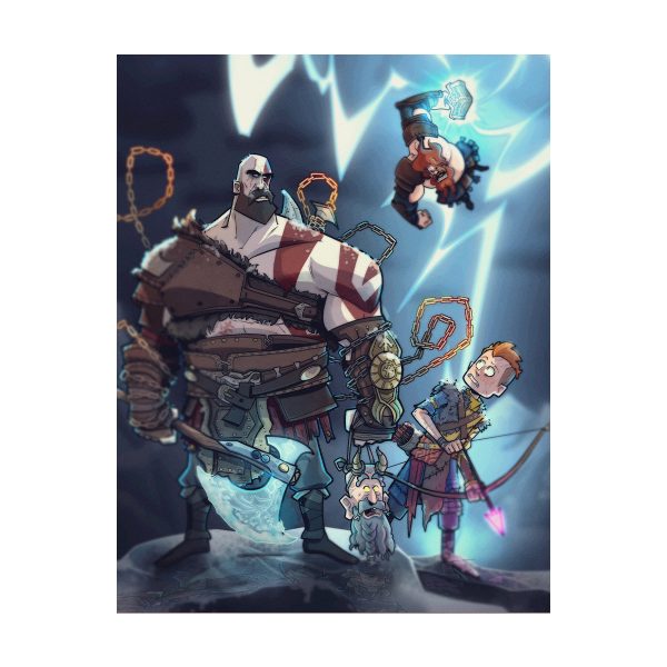 پوستر گلاسه طرح بازی God of war کاراکتر KRATOS