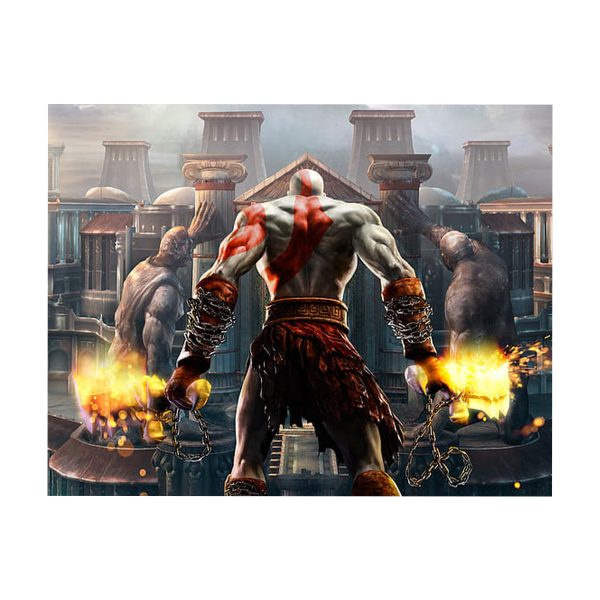 قاب MDF طرح بازی God of war کاراکتر KRATOS