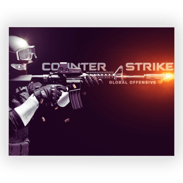 قاب MDF طرح بازی Counter Strike کد05