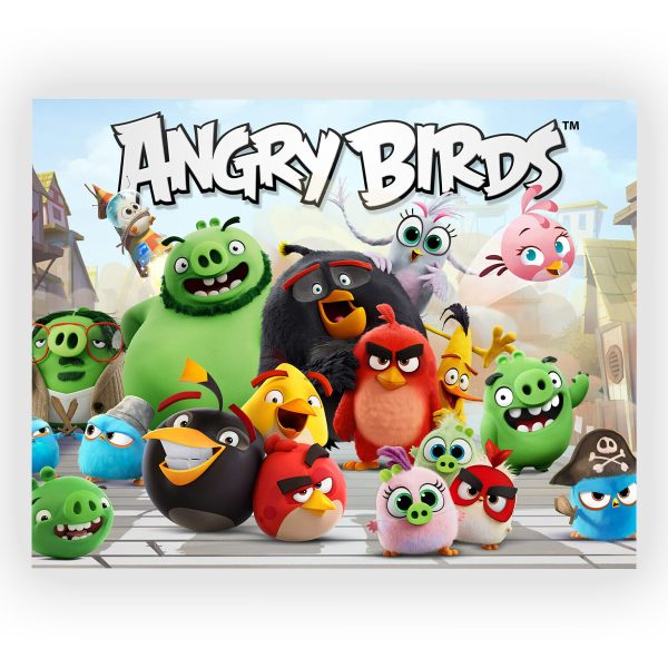 قاب MDF طرح بازی Angry Birds کد05