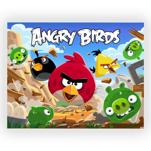 قاب MDF طرح بازی Angry Birds کد06