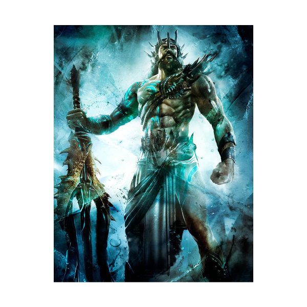 پوستر گلاسه طرح بازی God of war کاراکتر POSEIDON