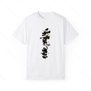 تیشرت سفید و ملانژ طرح بازی Ghost of Tsushima کد12