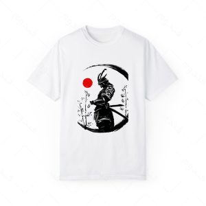 تیشرت سفید و ملانژ طرح بازی Ghost of Tsushima کد13