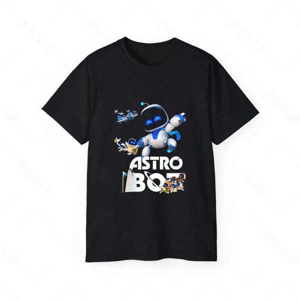 تیشرت مشکی طرح بازی Astro Bot کد03